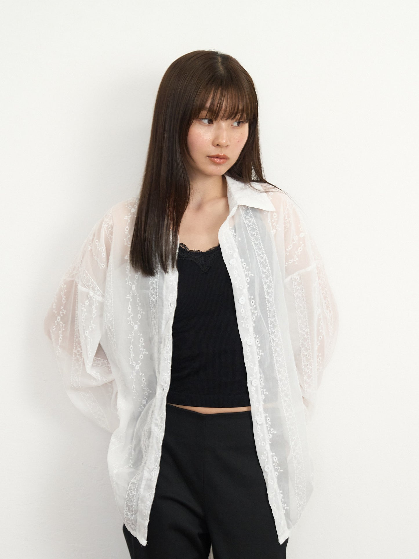 【先行予約販売】tie back lace shirt