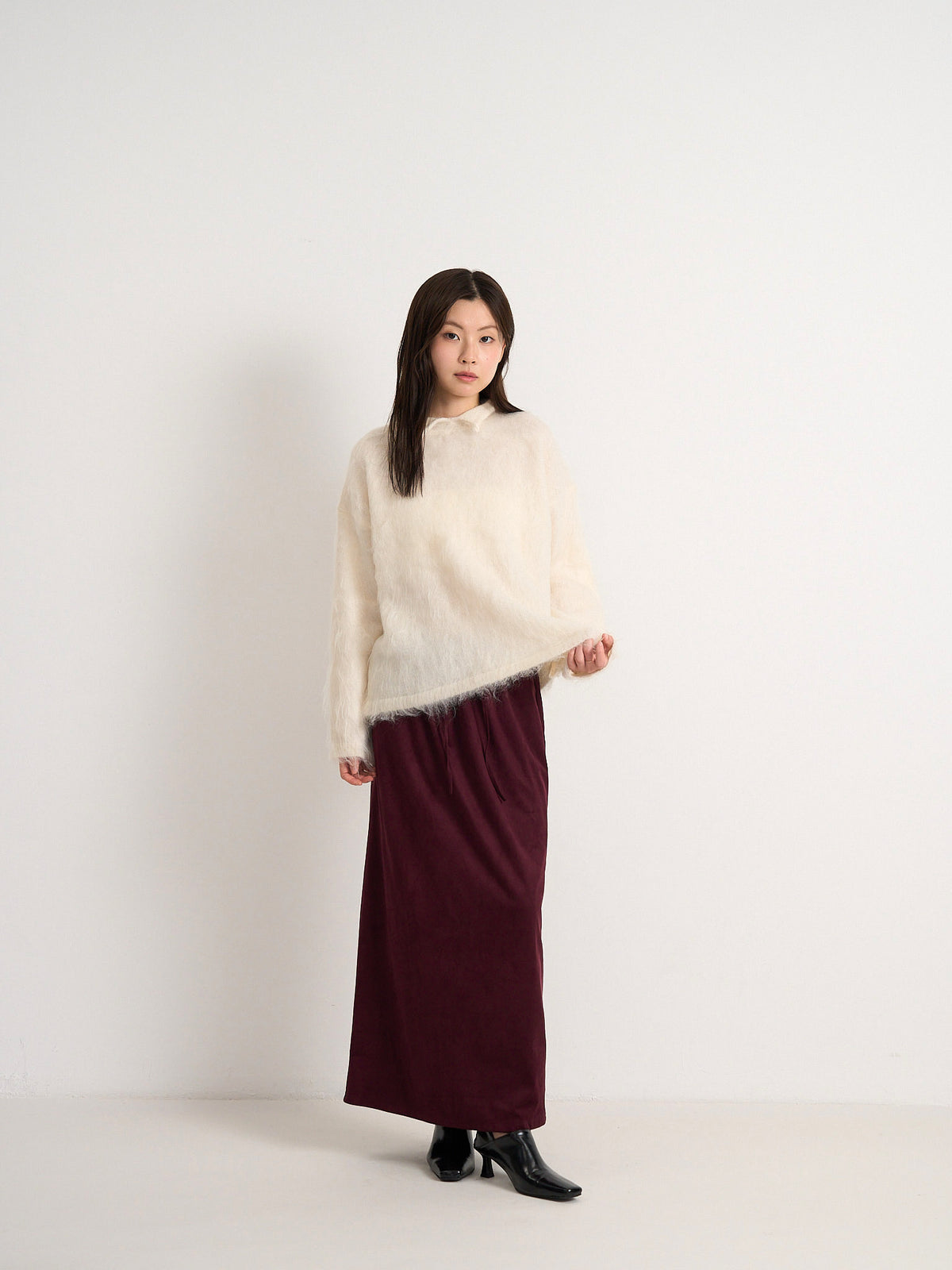 fuzzy knit top