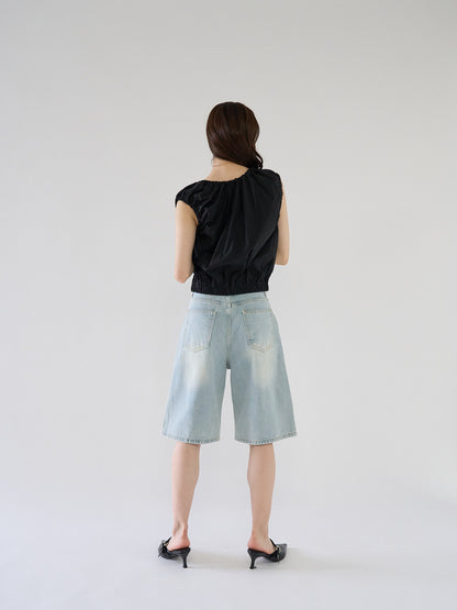 loose cotton half pants
