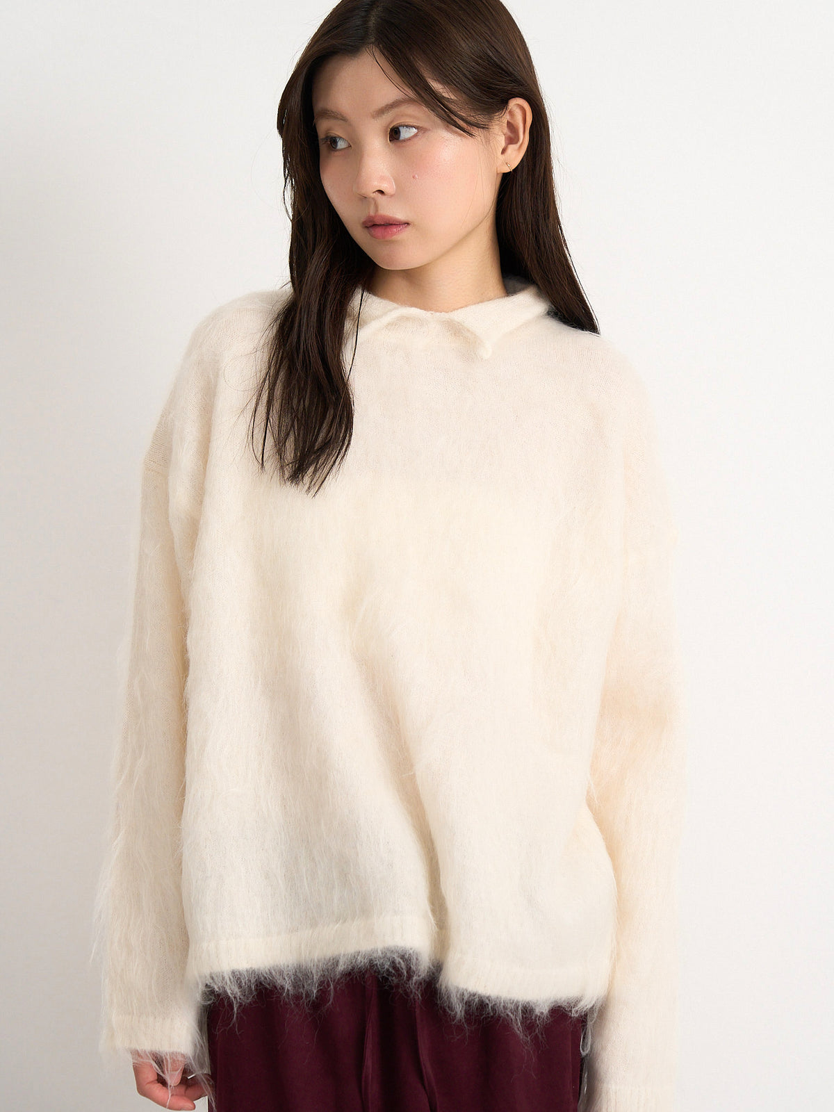 fuzzy knit top