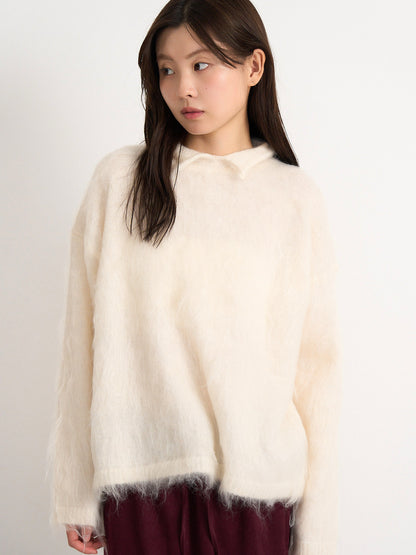 fuzzy knit top