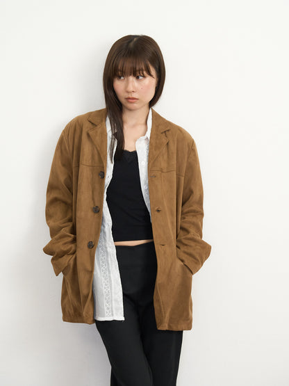 loose suede jacket
