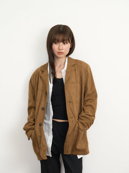 loose suede jacket