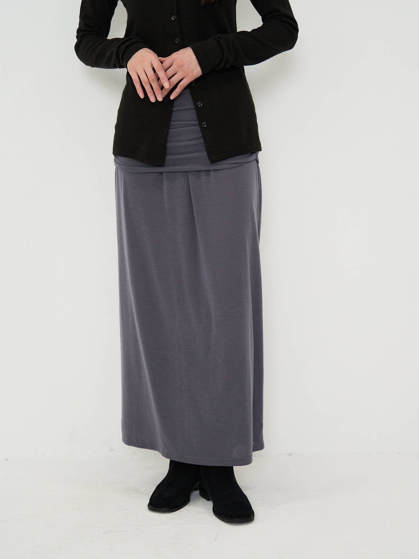 draped maxi skirt