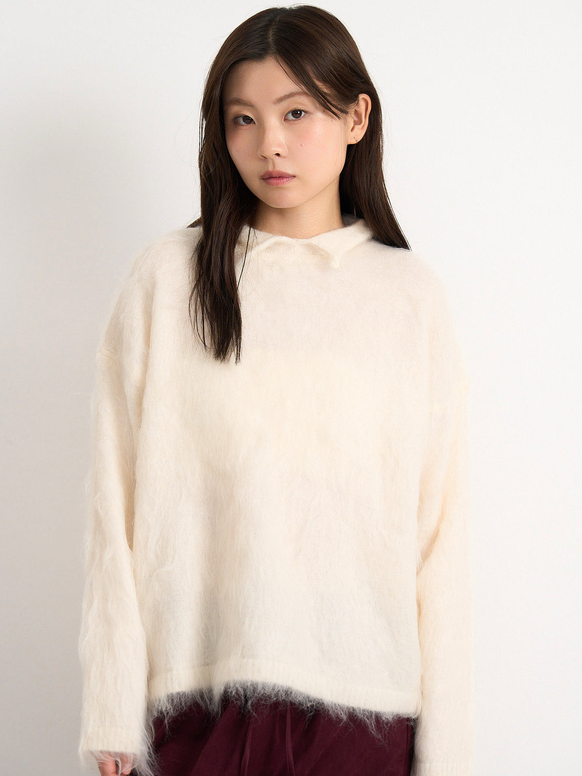 fuzzy knit top