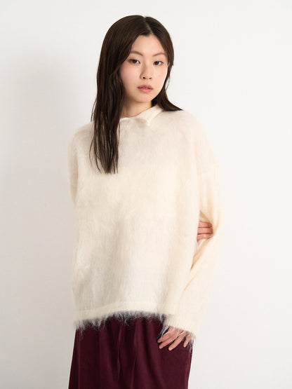 fuzzy knit top