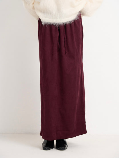 suede color skirt