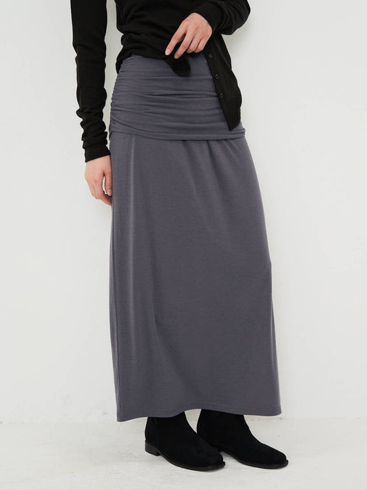 draped maxi skirt
