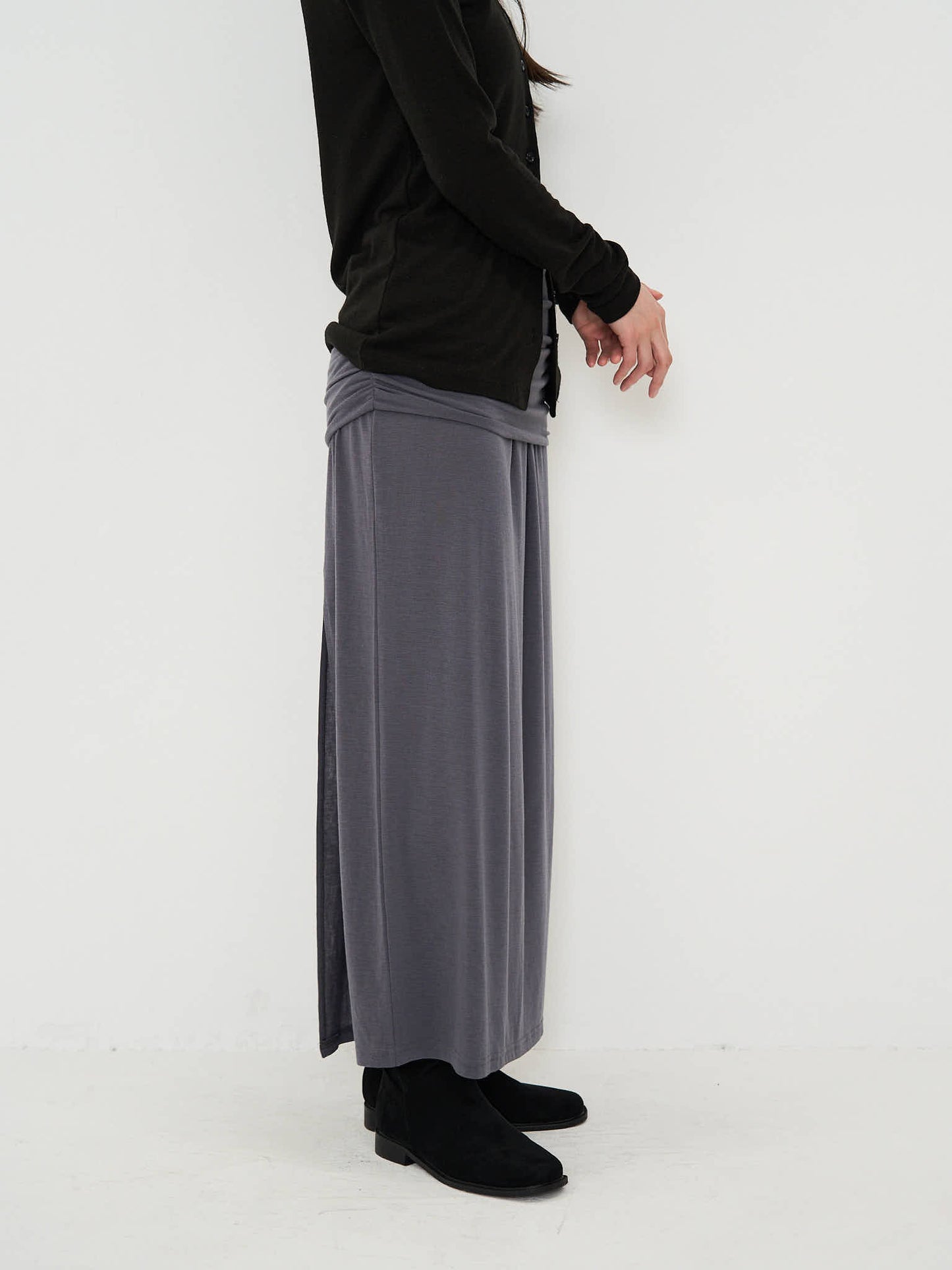draped maxi skirt