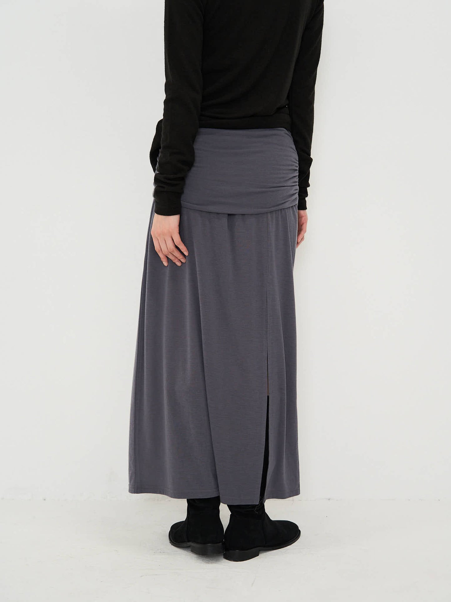 draped maxi skirt