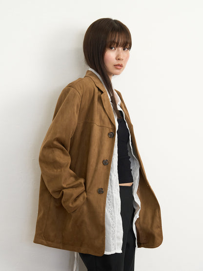 loose suede jacket