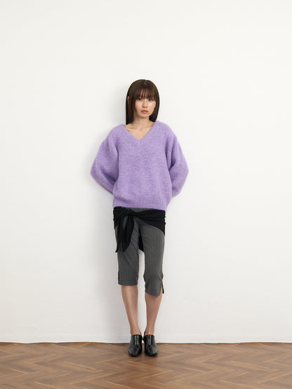 v neck soft knit