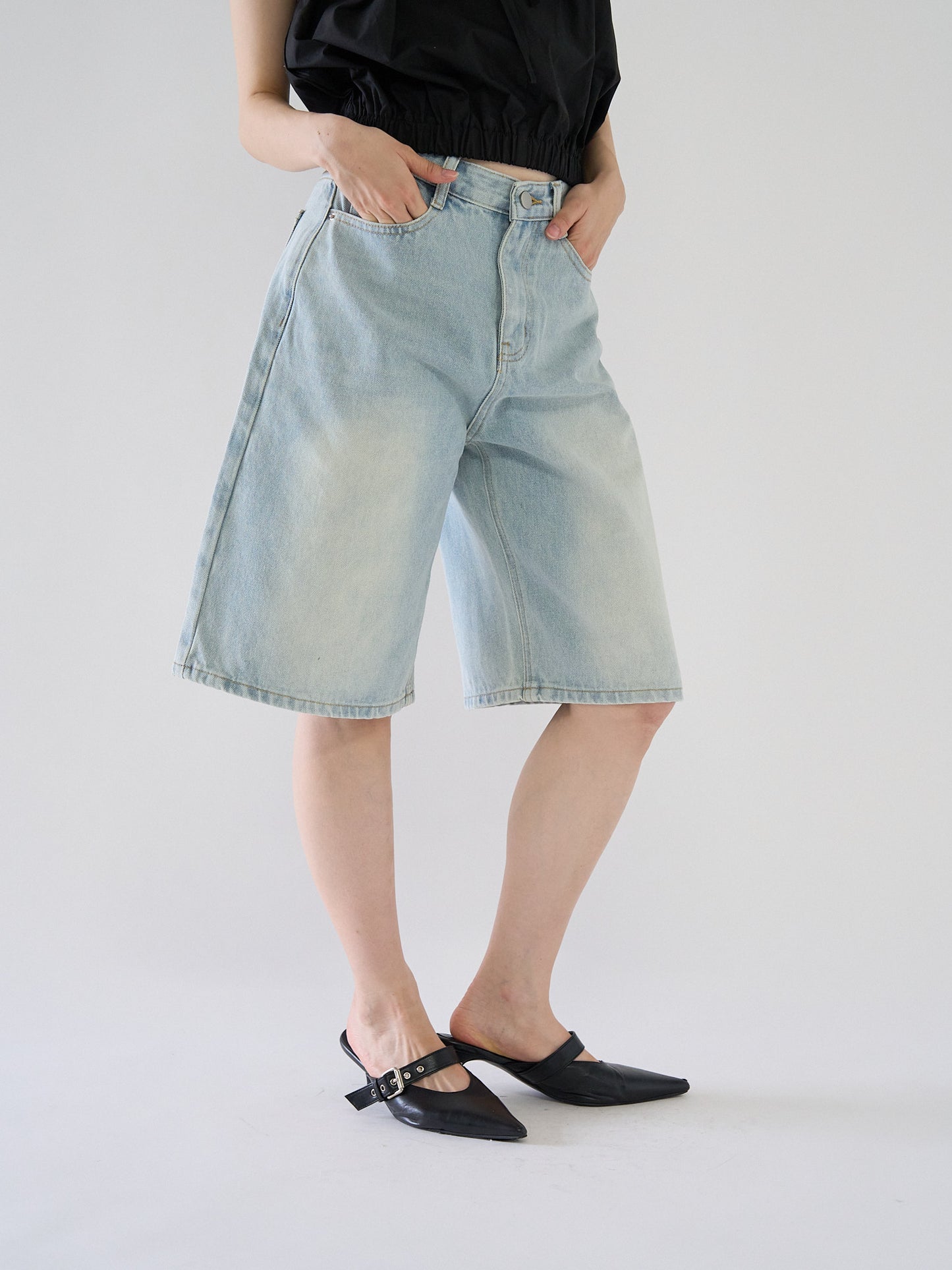 loose cotton half pants