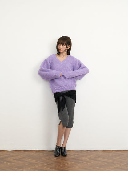 v neck soft knit