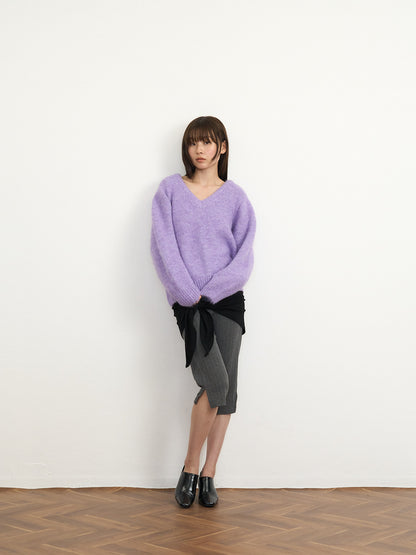 v neck soft knit