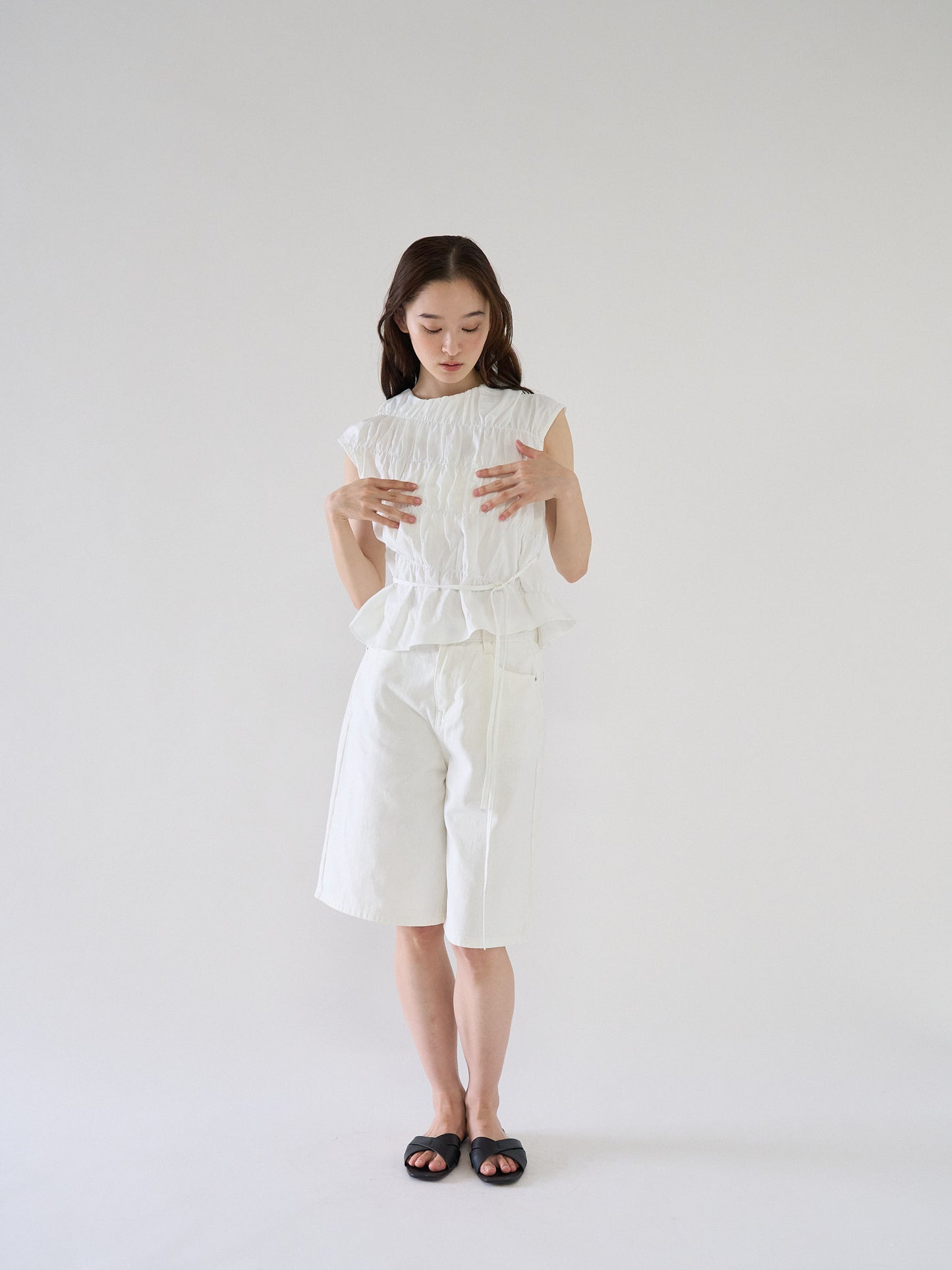 loose cotton half pants