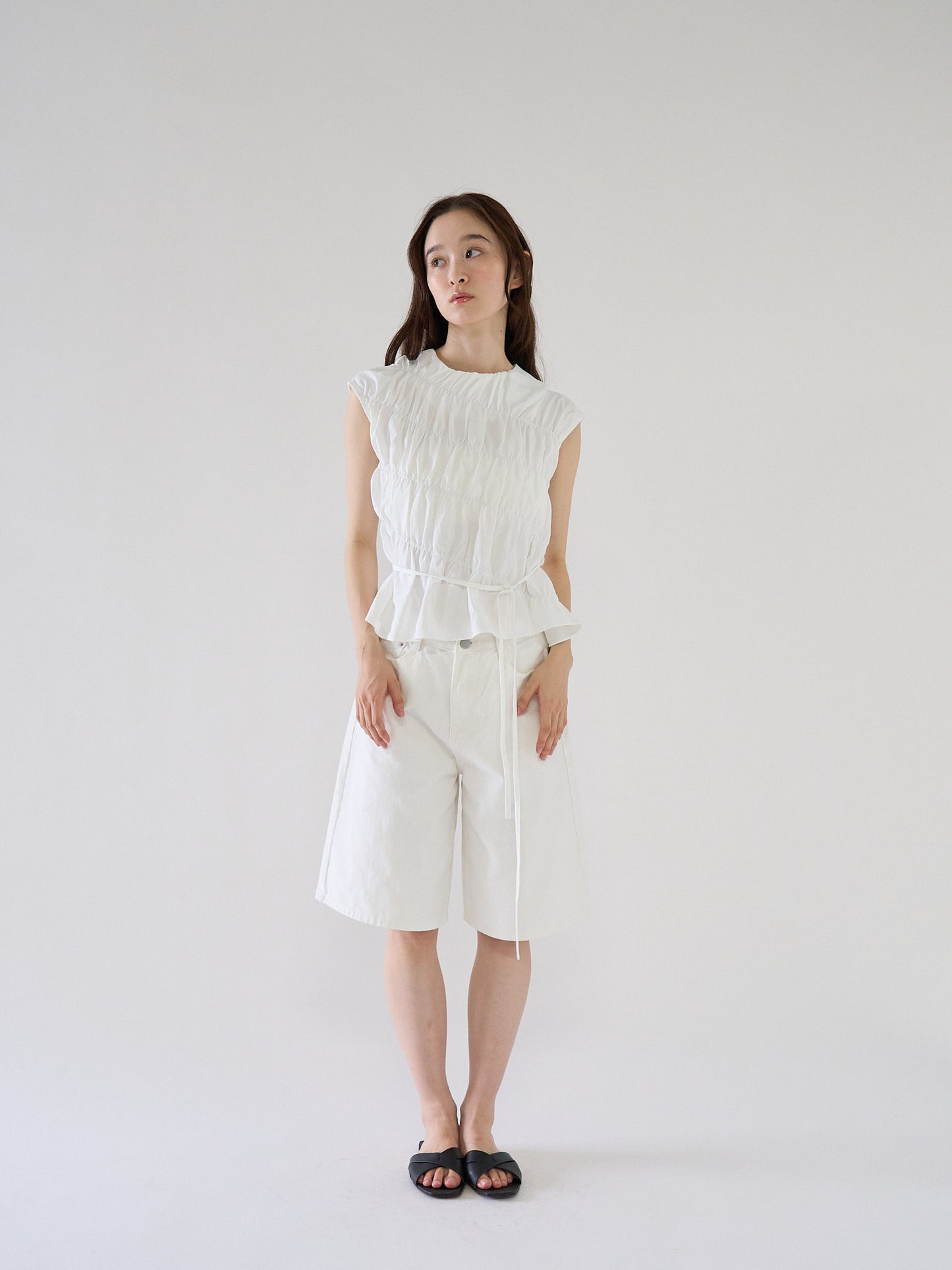 loose cotton half pants