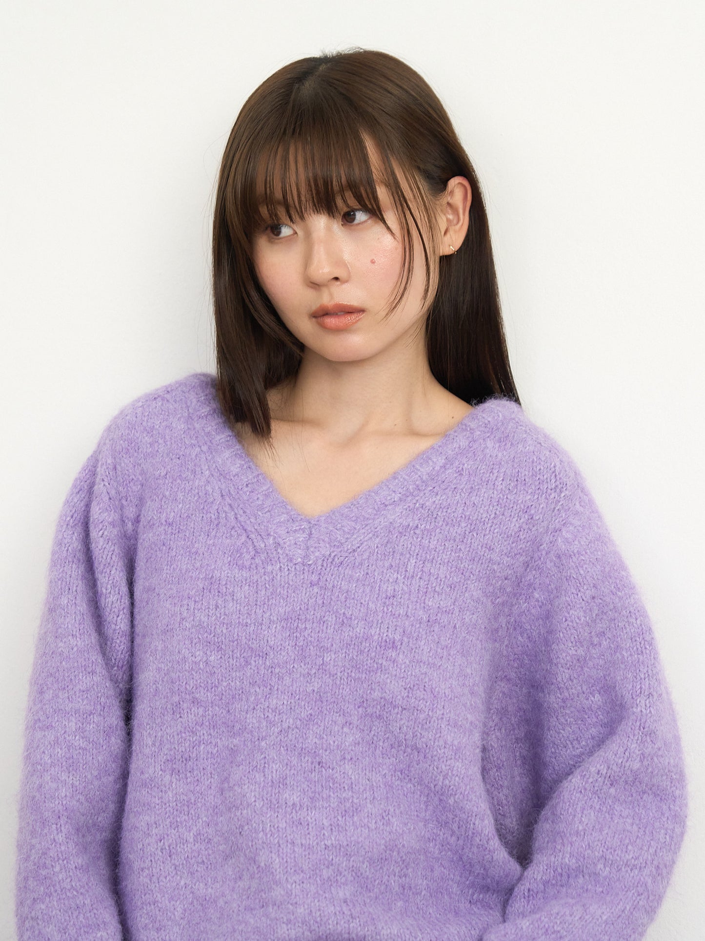 v neck soft knit