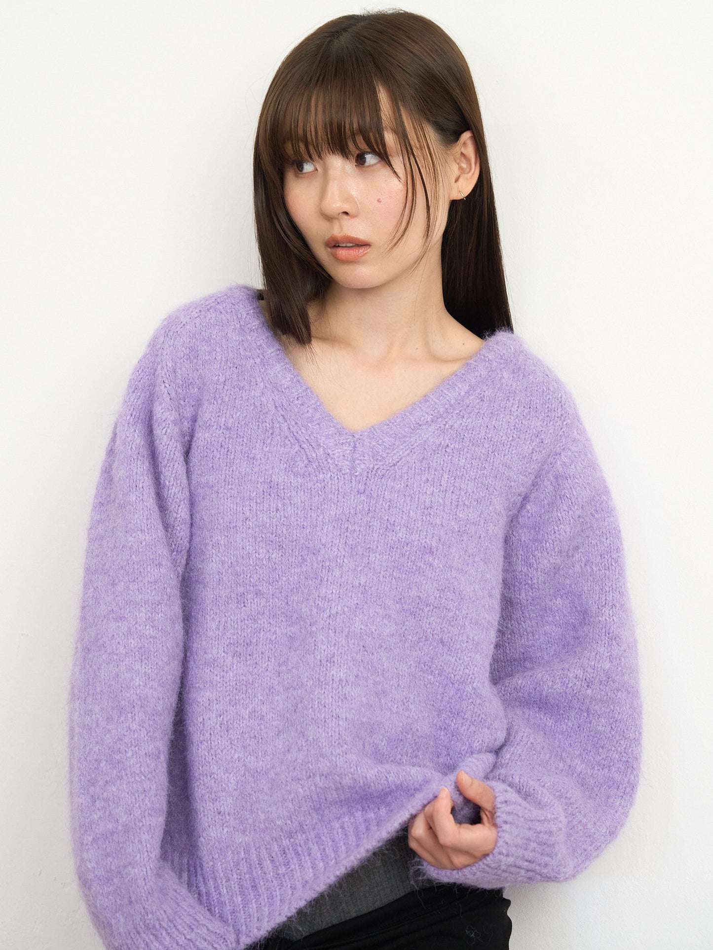 v neck soft knit