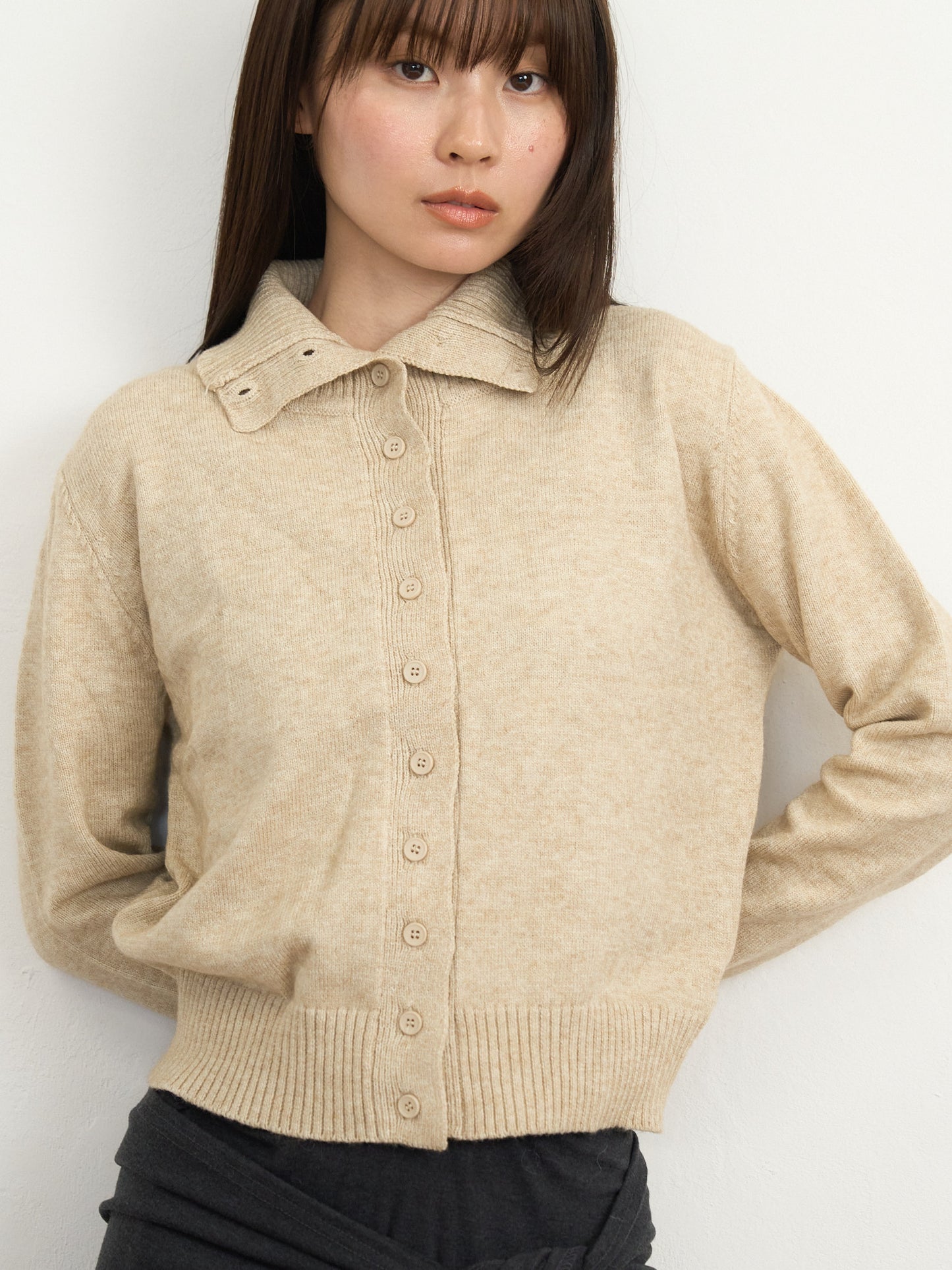 2way neck cardigan