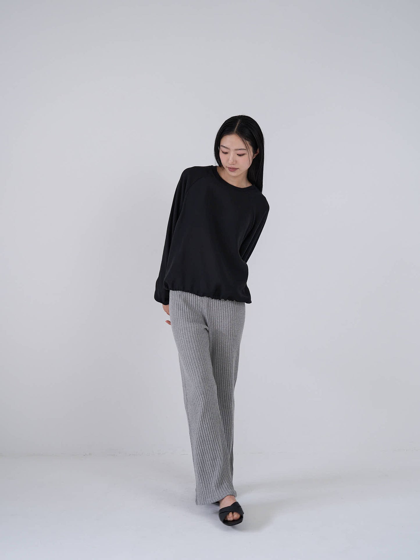 sheer sweat pullover