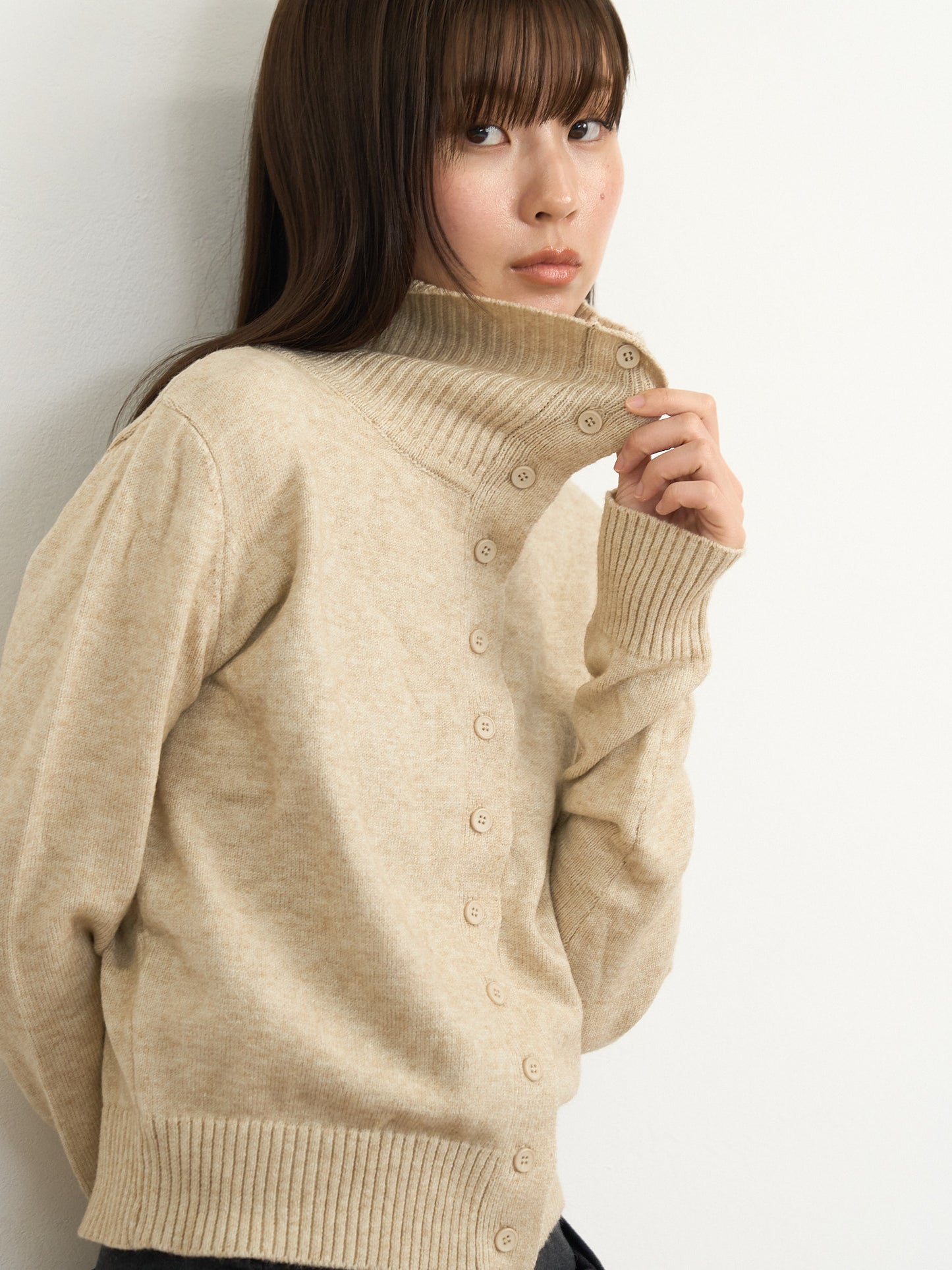 2way neck cardigan
