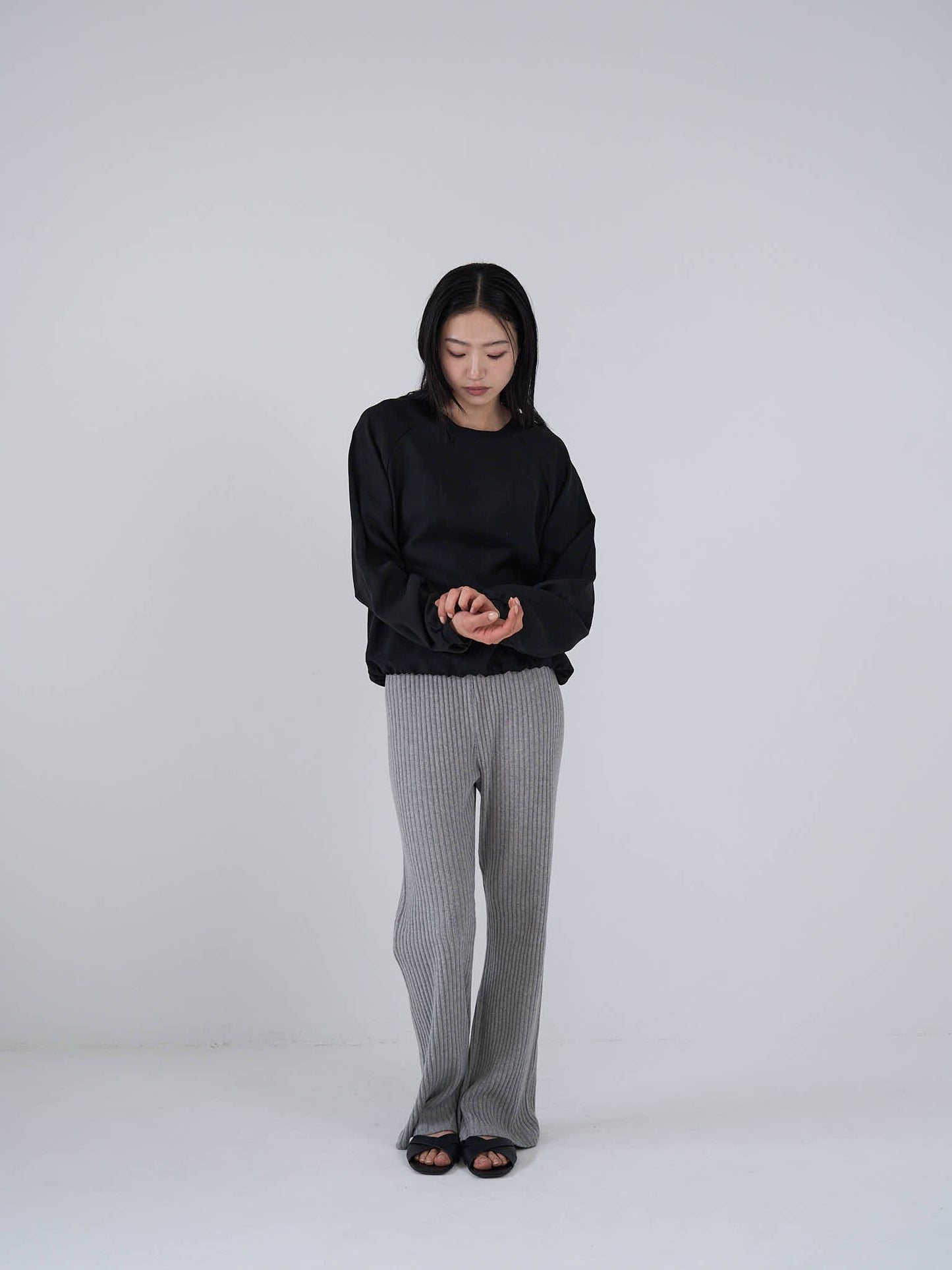 sheer sweat pullover