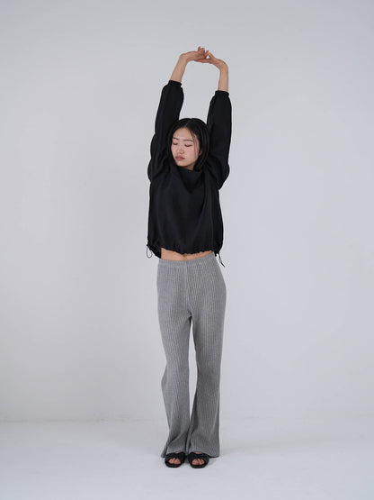 sheer sweat pullover
