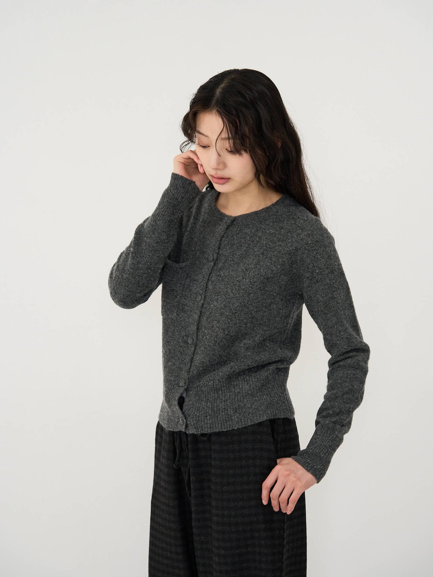 wooly button cardigan