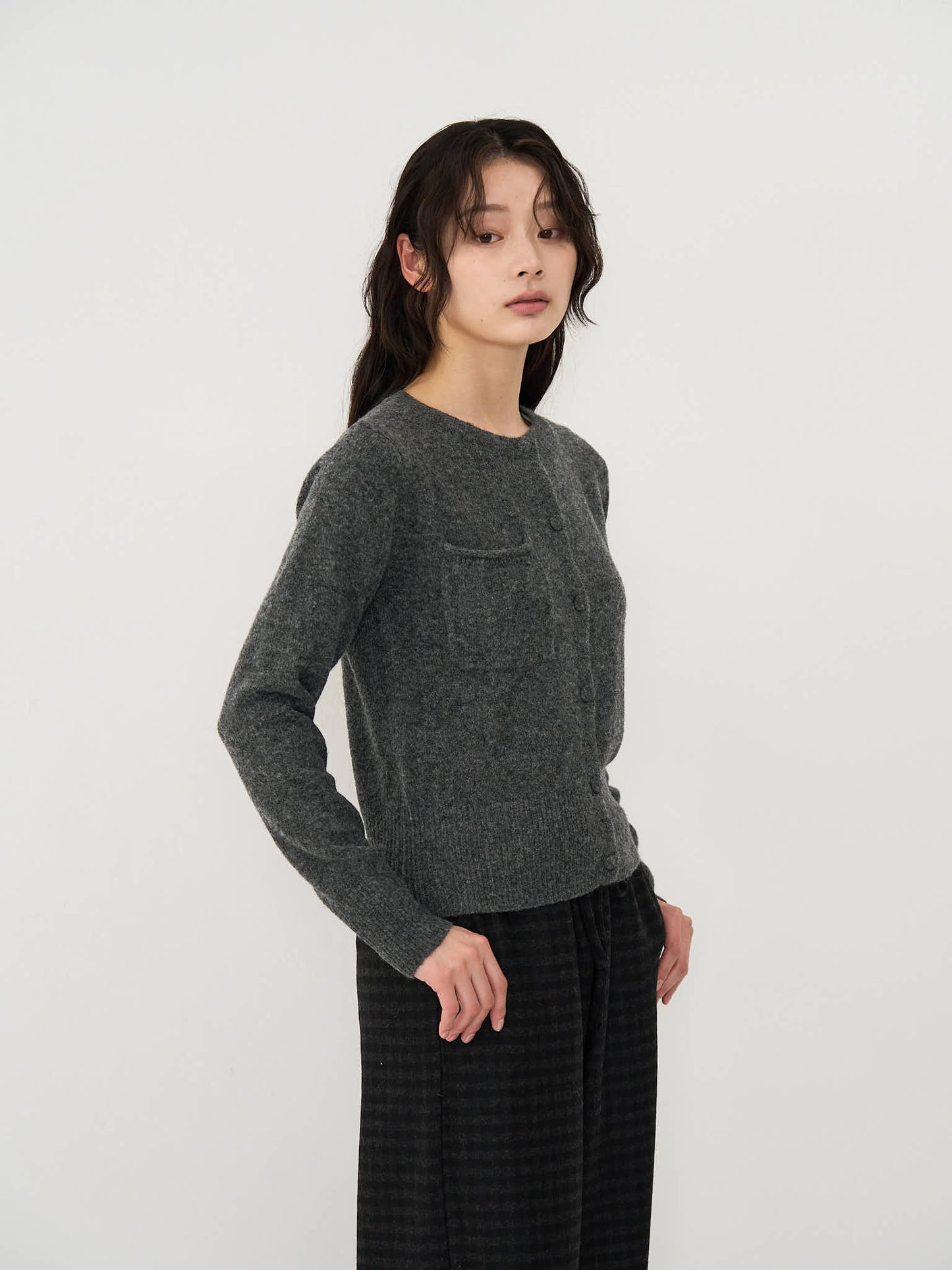 wooly button cardigan