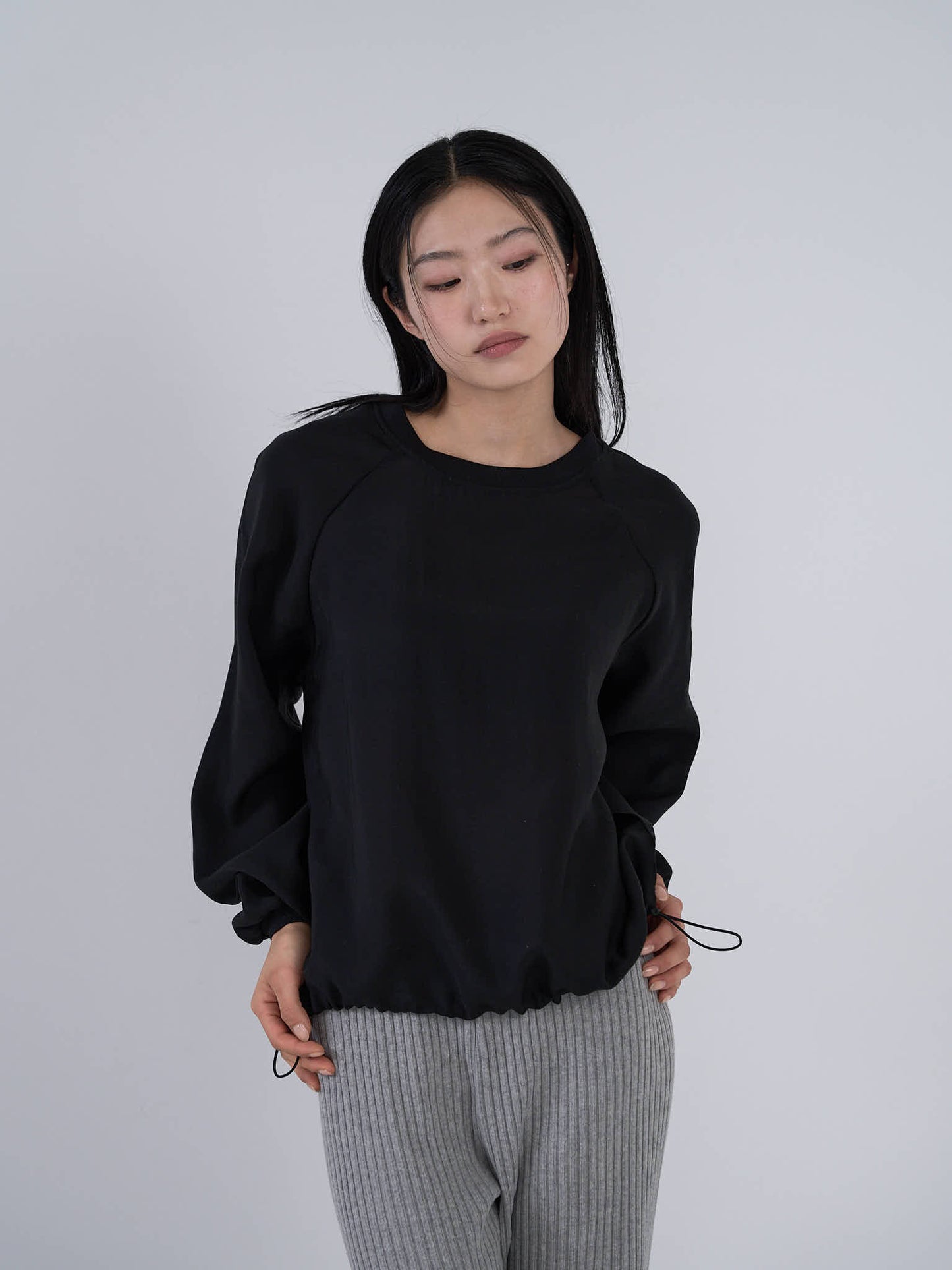 sheer sweat pullover