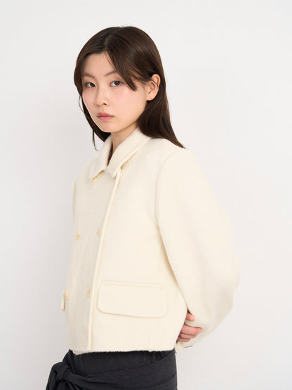 wool double mini jacket