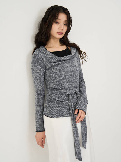 layered rib tie top