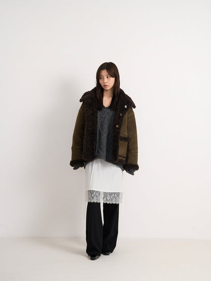 reversible mouton jacket