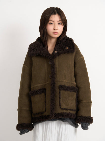 reversible mouton jacket