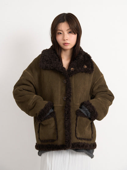 reversible mouton jacket