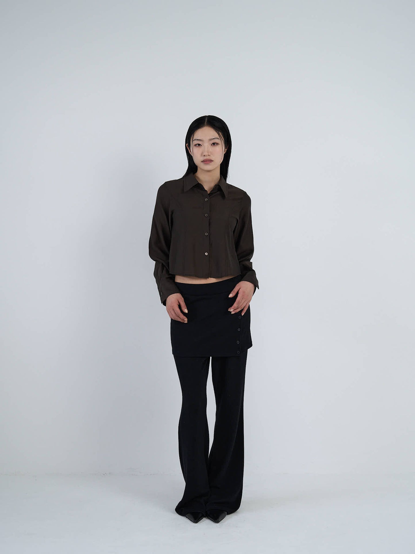 cropped stripe shirt