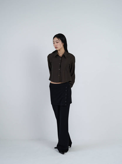 cropped stripe shirt