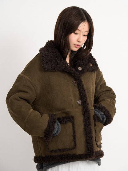 reversible mouton jacket