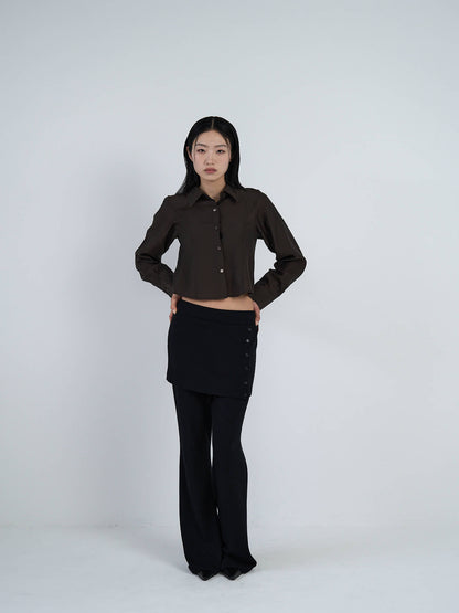 cropped stripe shirt