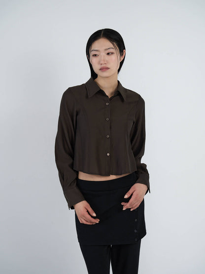 cropped stripe shirt