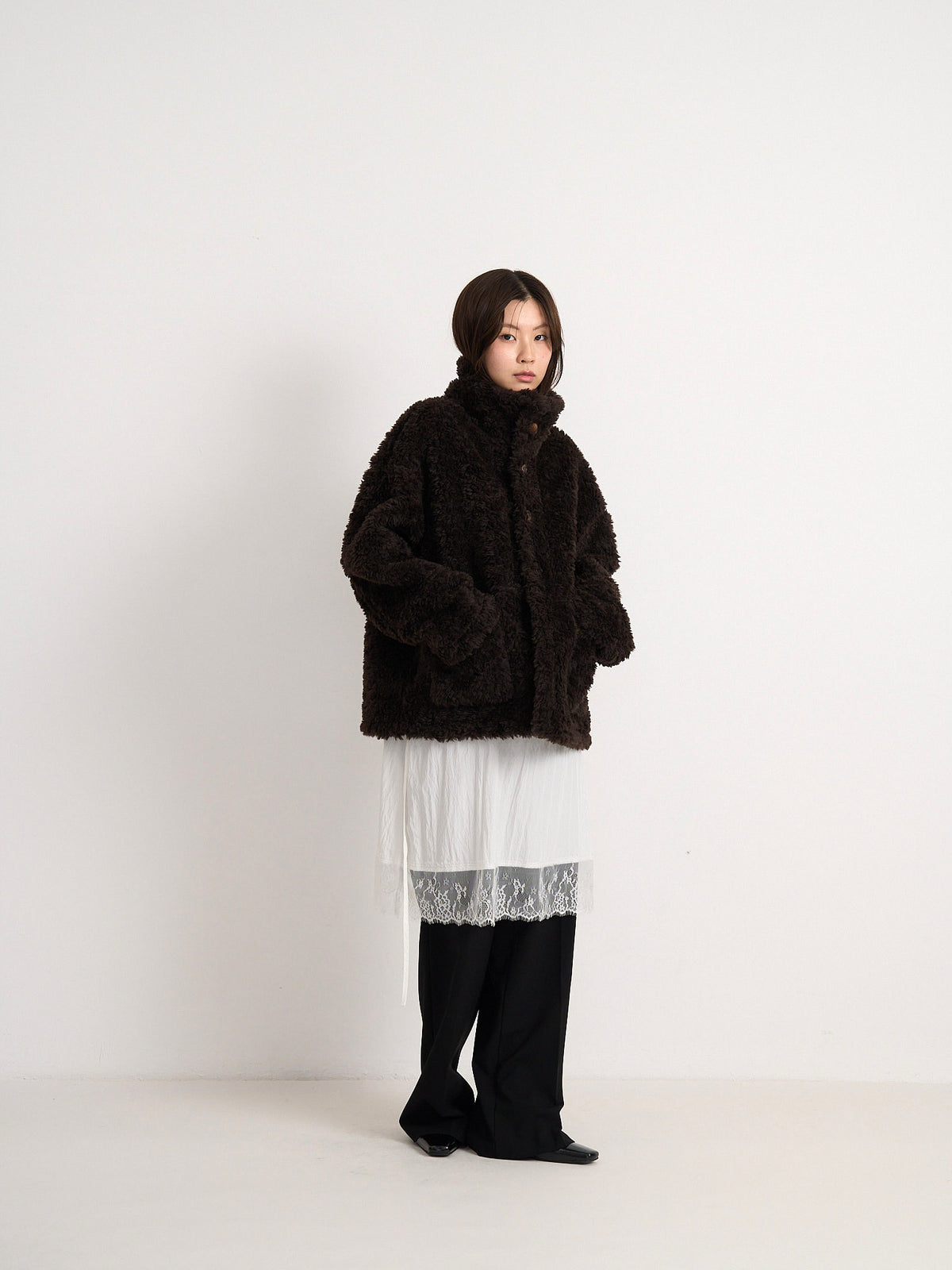 reversible mouton jacket