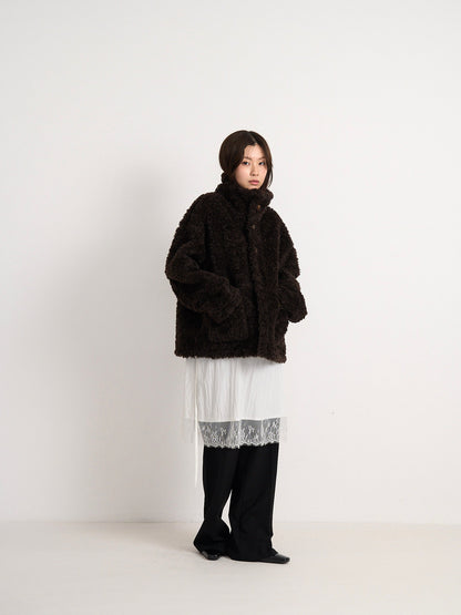 reversible mouton jacket