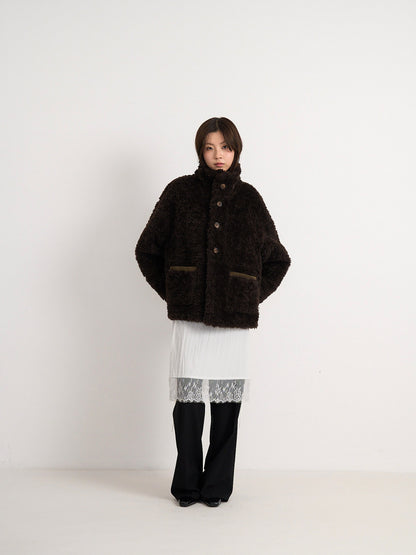 reversible mouton jacket