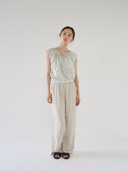shirring sleeveless blouse