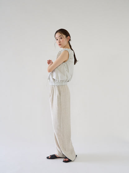 shirring sleeveless blouse
