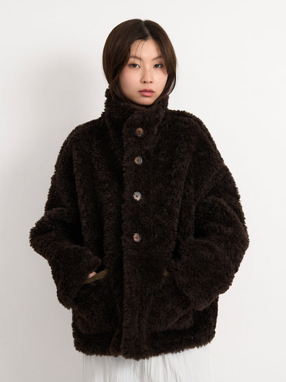 reversible mouton jacket