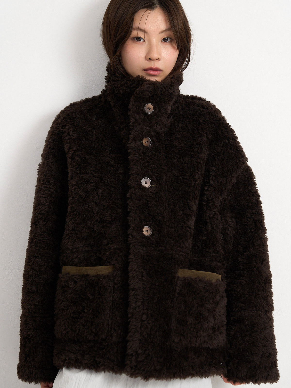 reversible mouton jacket