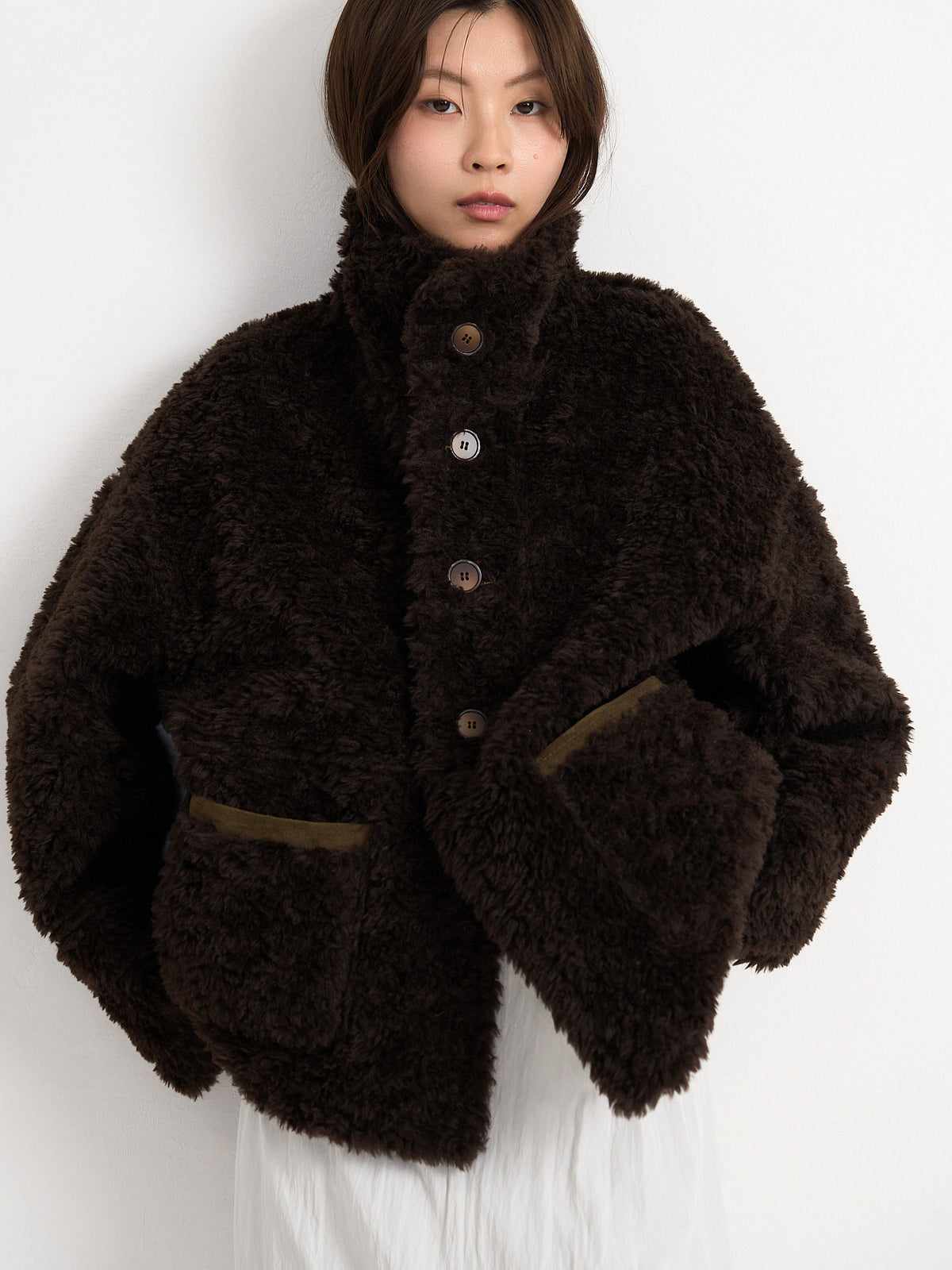reversible mouton jacket
