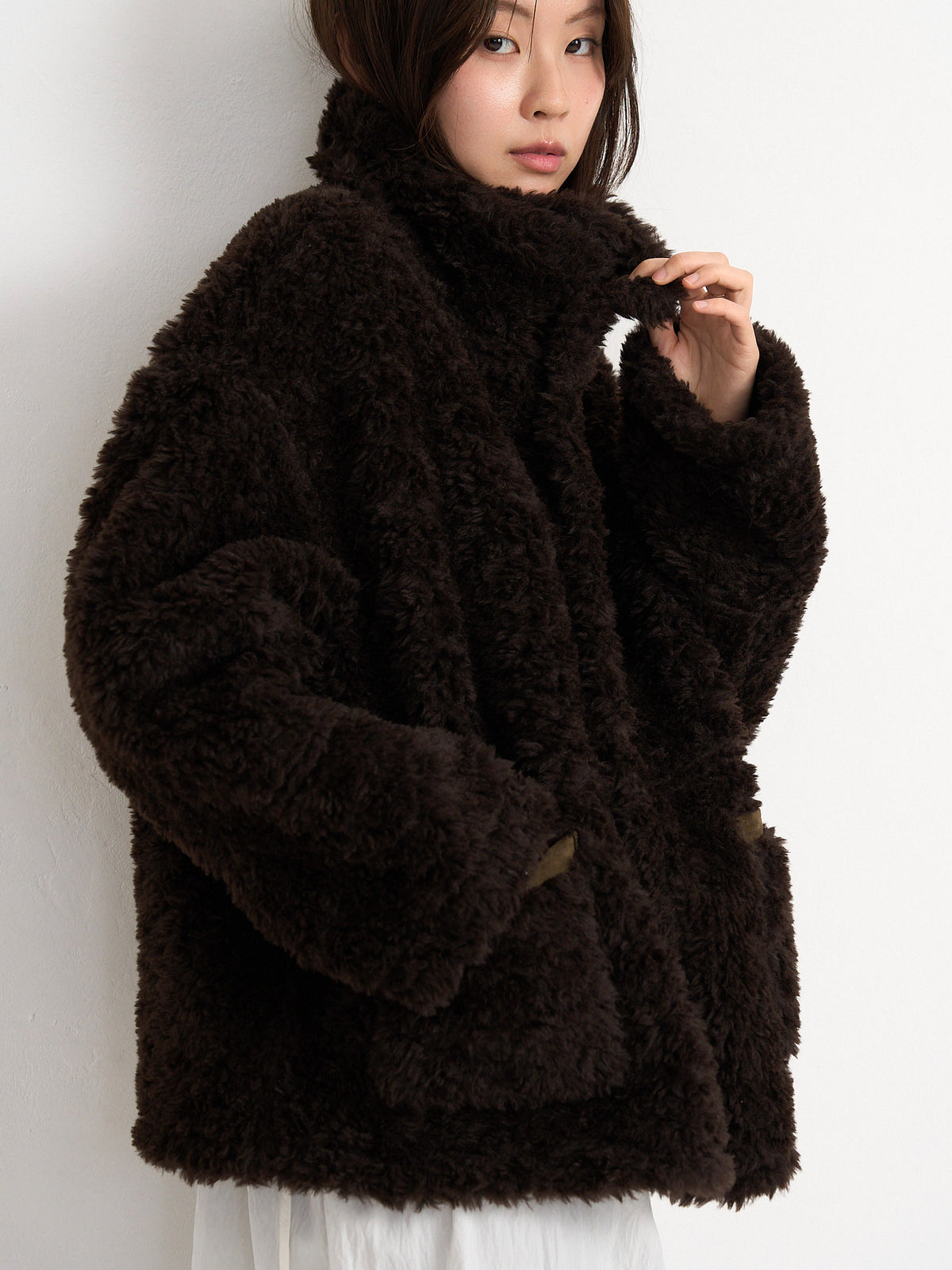 reversible mouton jacket